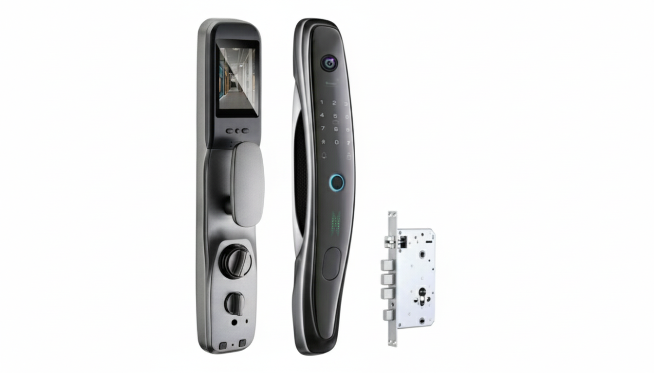 Cerradura Inteligente Digital WIFI con Reconocimiento Facial, Huella, Codigo, Control por APP, Puertas de Seguridad, CI-R05