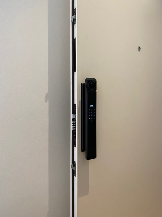 Cerradura Inteligente Digital WIFI con Reconocimiento Facial, Huella, Codigo, Control por APP, 5 Pasadores, Puertas de Seguridad, CI-R03