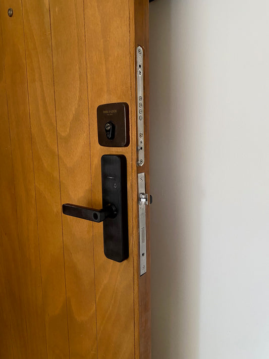 Cerradura Inteligente Digital WIFI con Huella, Codigo, Control por APP, 2 Pasadores, CI-201