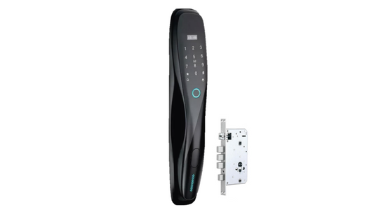 Cerradura Inteligente Digital WIFI Motorizada con Huella, Codigo, Control por APP, 5 Pasadores, CI-R01